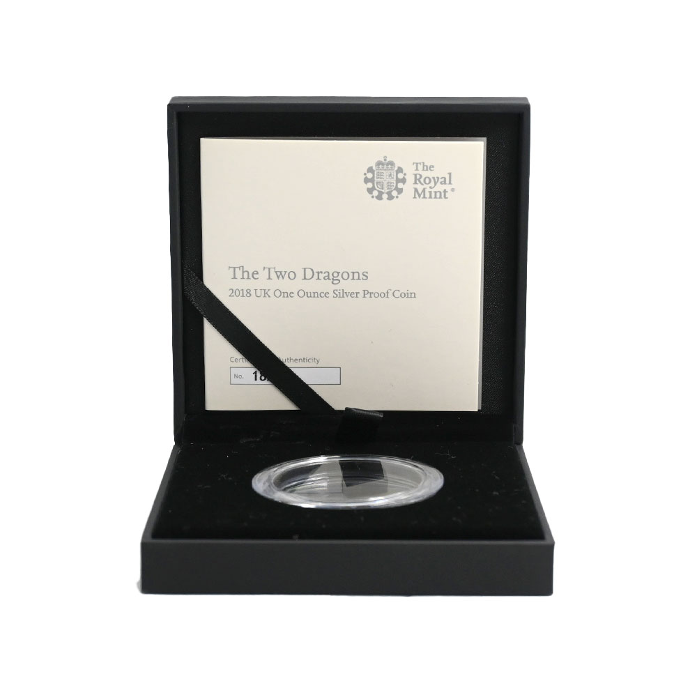 イギリス 2018 エリザベス2世 2ポンド 銀貨 NGC PF69UC ツードラゴン