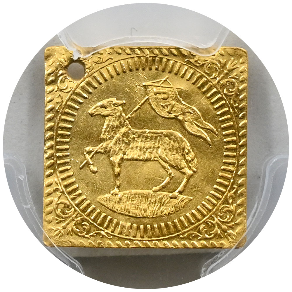 ニュルンベルク c.1700 1/4ダカット 金貨 PCGS Holed-UNC Detail