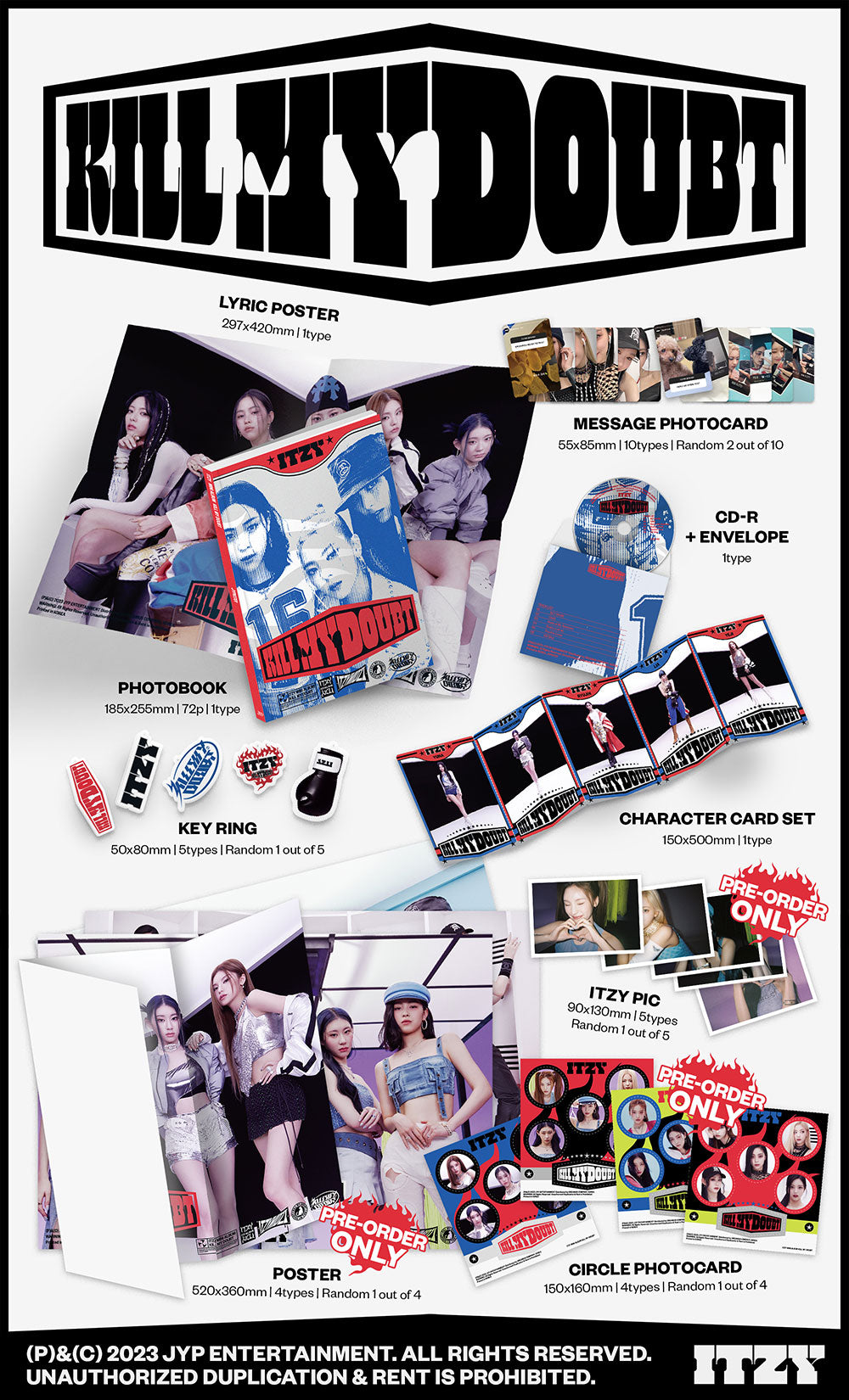 ITZY - KILL MY DOUBT 7TH MINI ALBUM LIMITED EDITION NO P.O.B VER