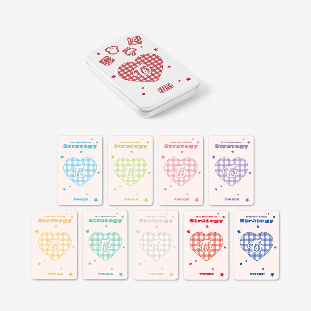 TWICE - STRATEGY POP UP IN SEOUL OFFICIAL MD TINCASE PHOTOCARD SET