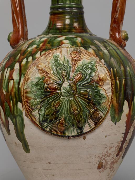 清風与平 二環龍耳 秘色窯花瓶 越州窯 青磁龍耳瓶 – Yue ware Vase