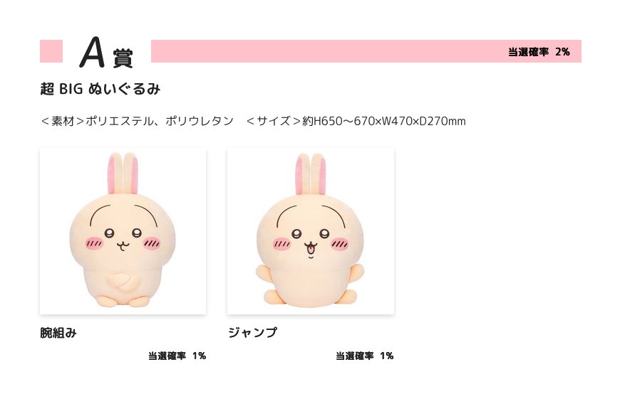 ちいかわ うさぎファン必見の「うさぎだらけくじ」10月15日より登場!