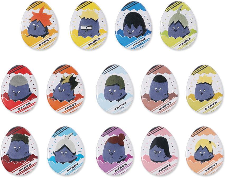 ハイキュー!! タマゴ缶バッジ(烏野メンバー全員集合!) in JCS 6.5より