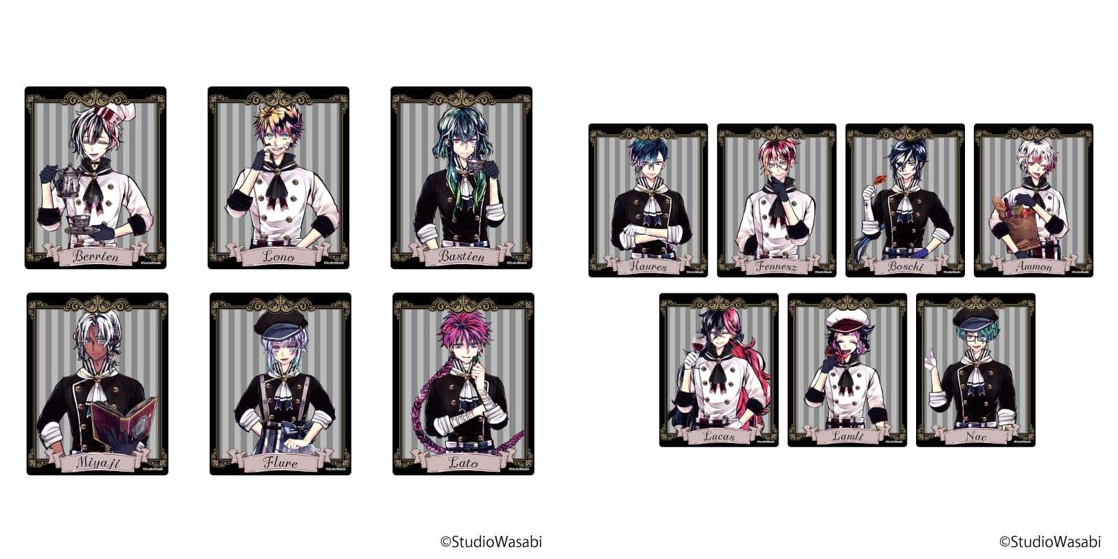 悪魔執事と黒い猫 ベリアンやアモンら執事13人の落書き風グッズ 6月発売