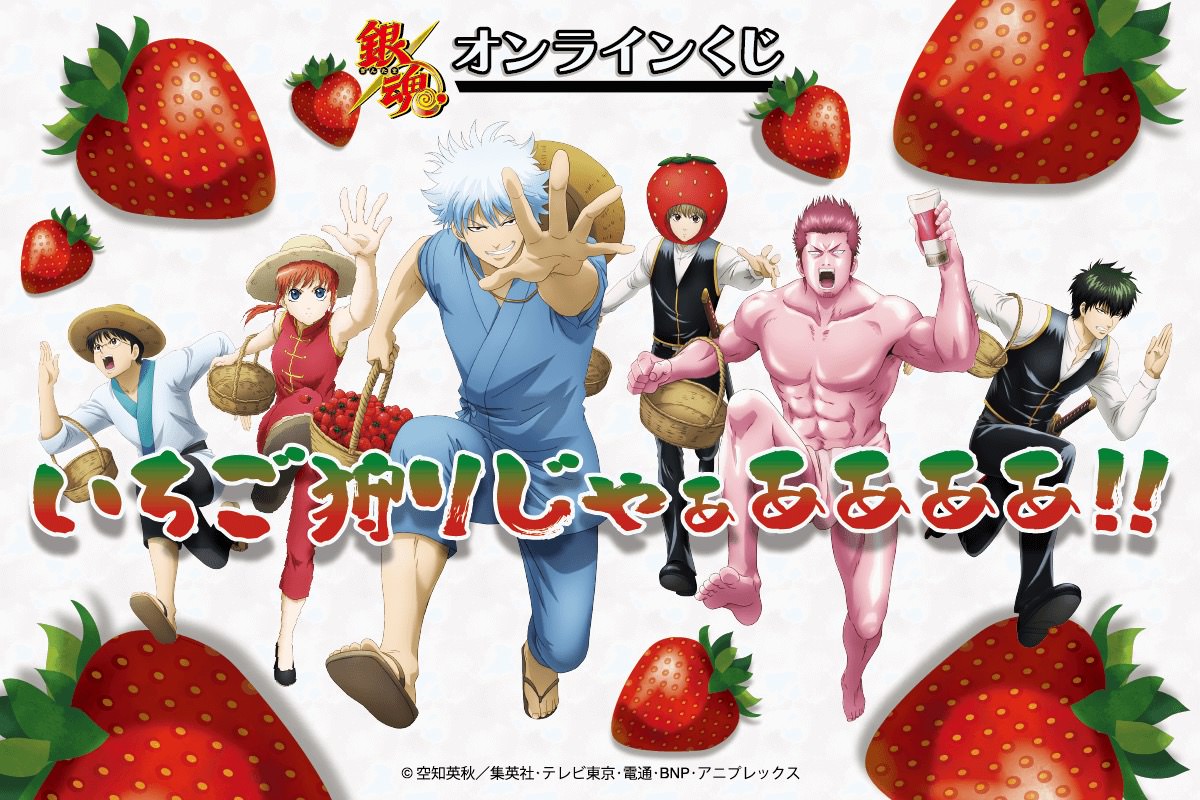 銀魂 × くじ引き堂 2月13日より 万事屋 vs 真選組のいちご狩りが開幕!!