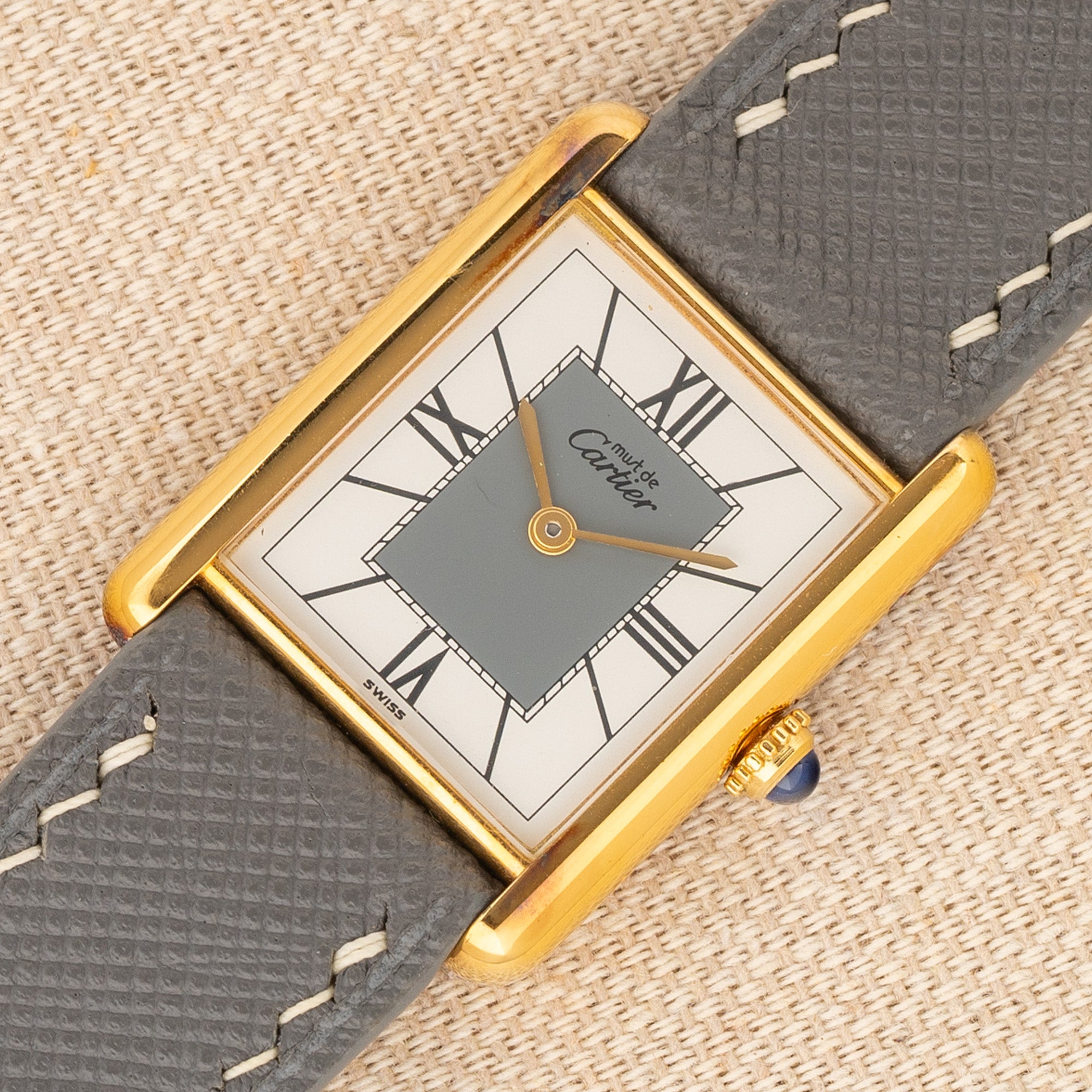 Cartier Must De Cartier w/Rare Grey/White Roman Dial – Collectors