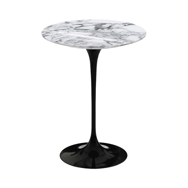 SAARINEN ARABESCATO SIDE TABLE ROUND 410 BLACK｜5%point | THE