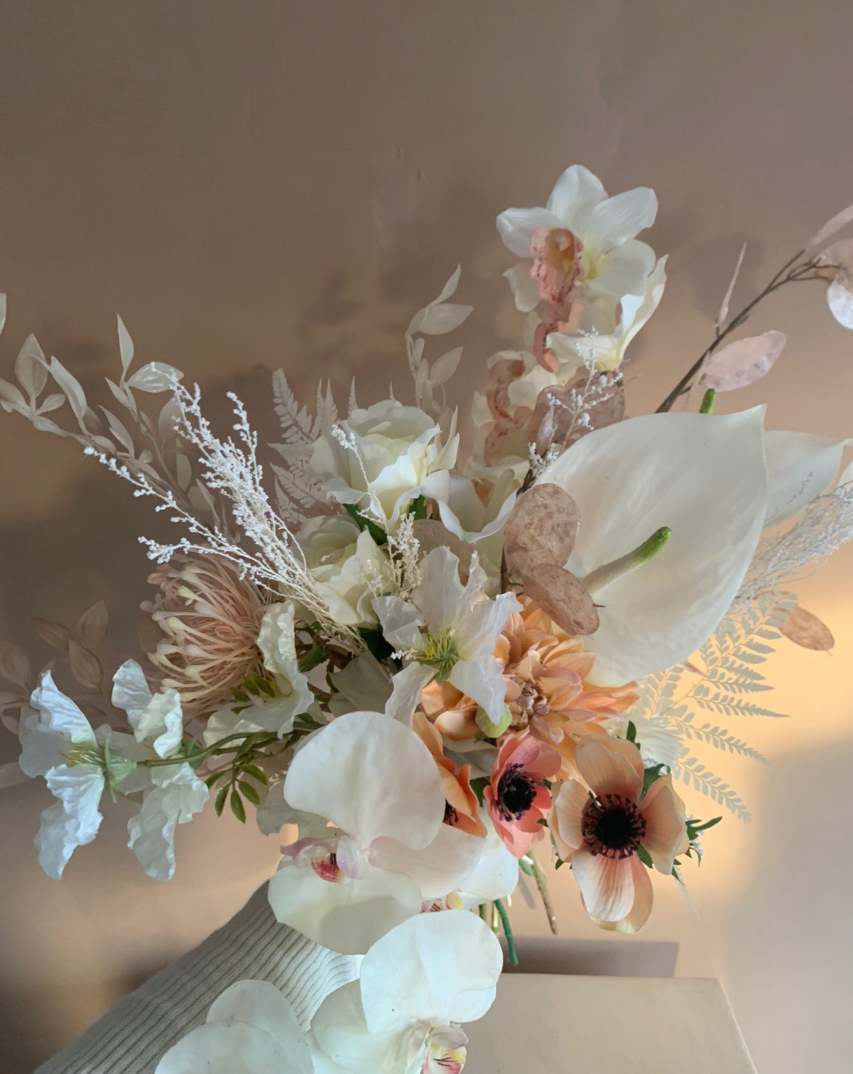 造花・ドライフラワー】ブーケ・ブートニアセット(オーダー可) 【結婚