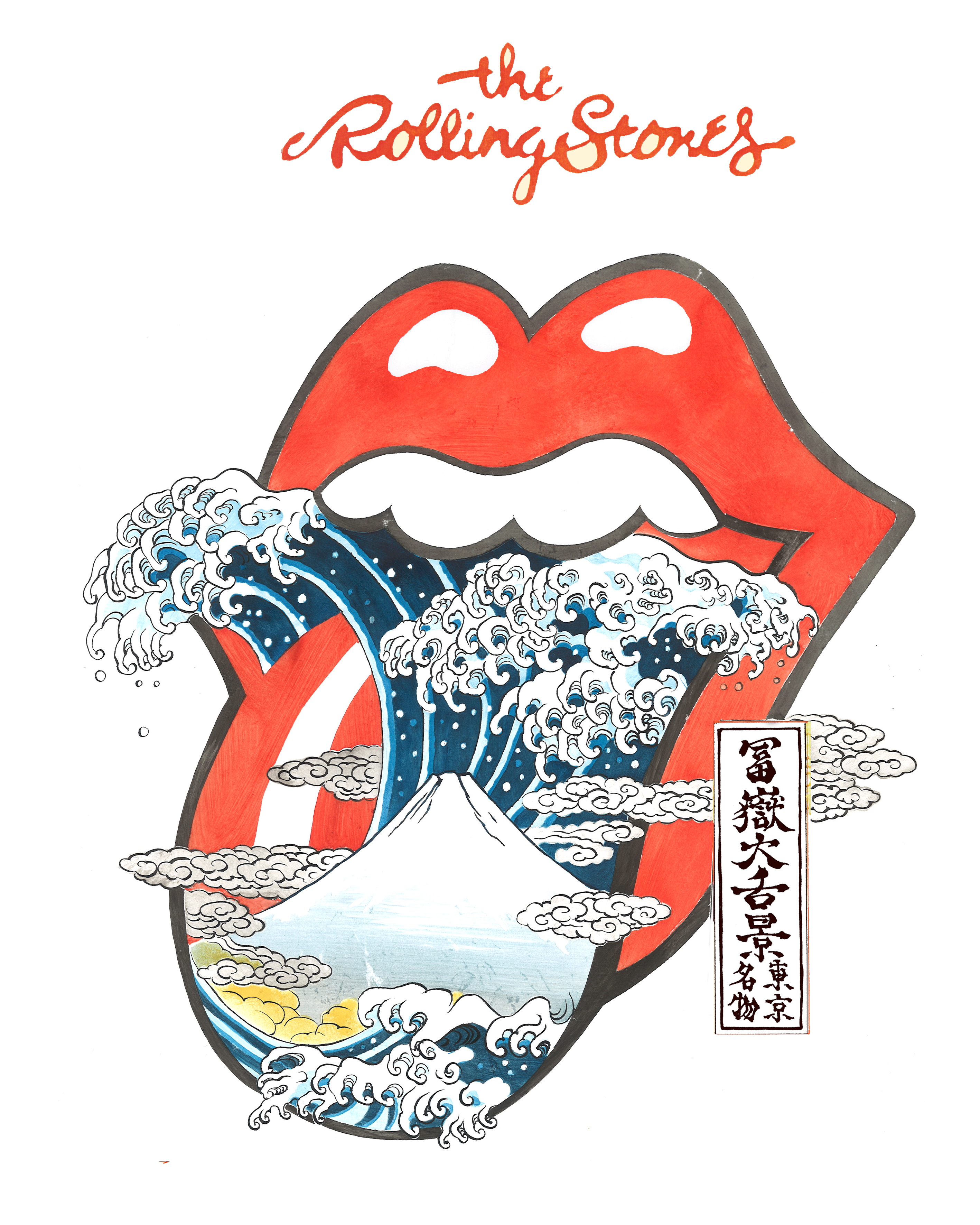 The Rolling Stonesとコラボレーションした浮世絵木版画がチケットぴあ