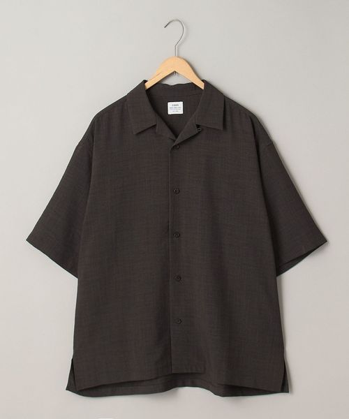 リネンライクオープンカラーシャツ
