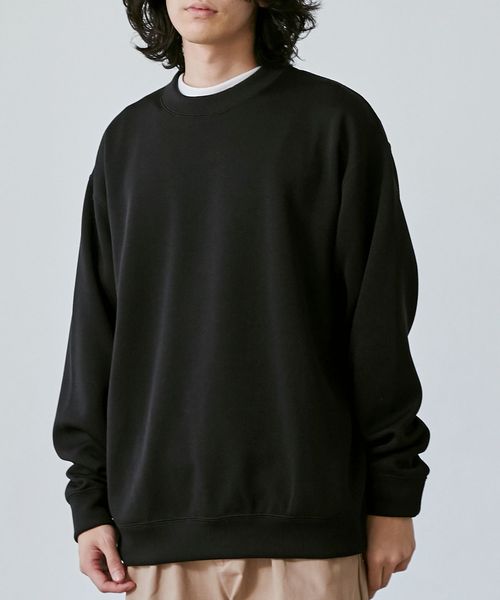 RIB TECHシリーズ】Wフェイスクルーネックスウェット