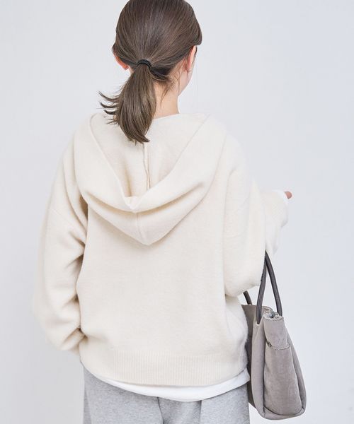 フラッフィーフーディ ウォッシャブルニット（WEB限定カラーあり）