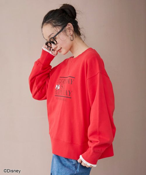 MICKEY（ミッキー）/別注】ショート丈裏毛ロゴスウェット