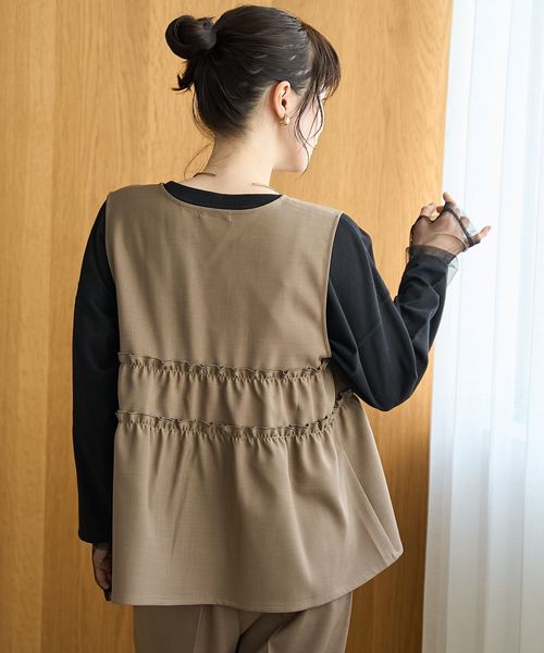 セットアイテム】リネンライク ビスチェセットアップ