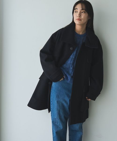VERY1月号掲載】メルトンミリタリーコート