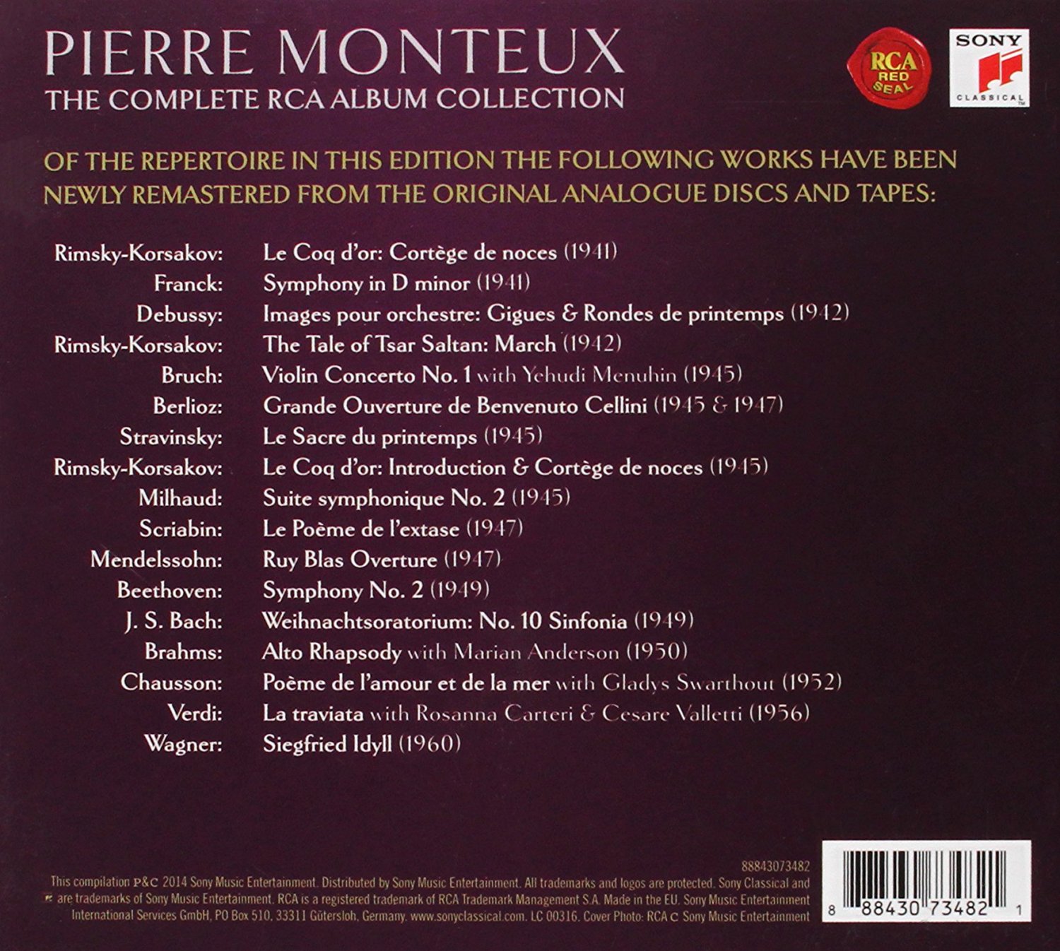 Release “The Complete RCA Album Collection” by Pierre Monteux