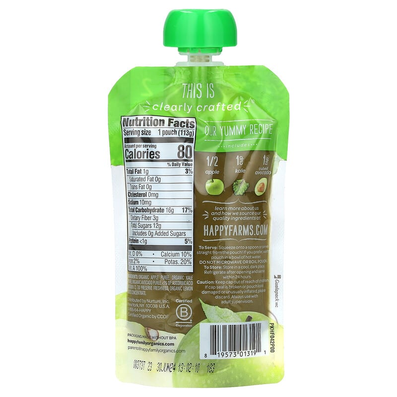 Happy Baby®（ハッピーベビー）、オーガニックベビーフード、生後6か月