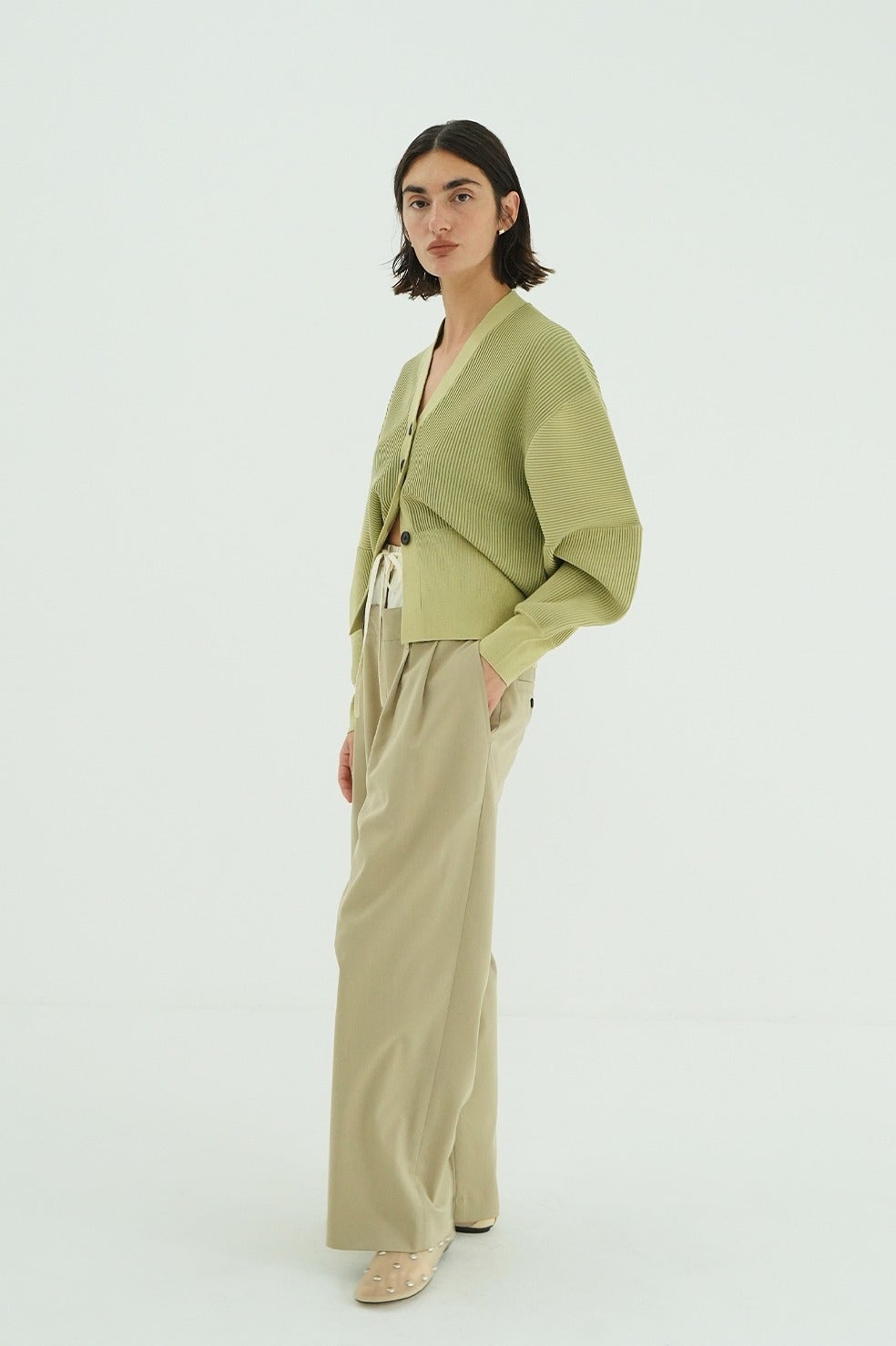 CURVED SLEEVE KNIT CARDIGAN｜TOPS(トップス)｜CLANE OFFICIAL ONLINE