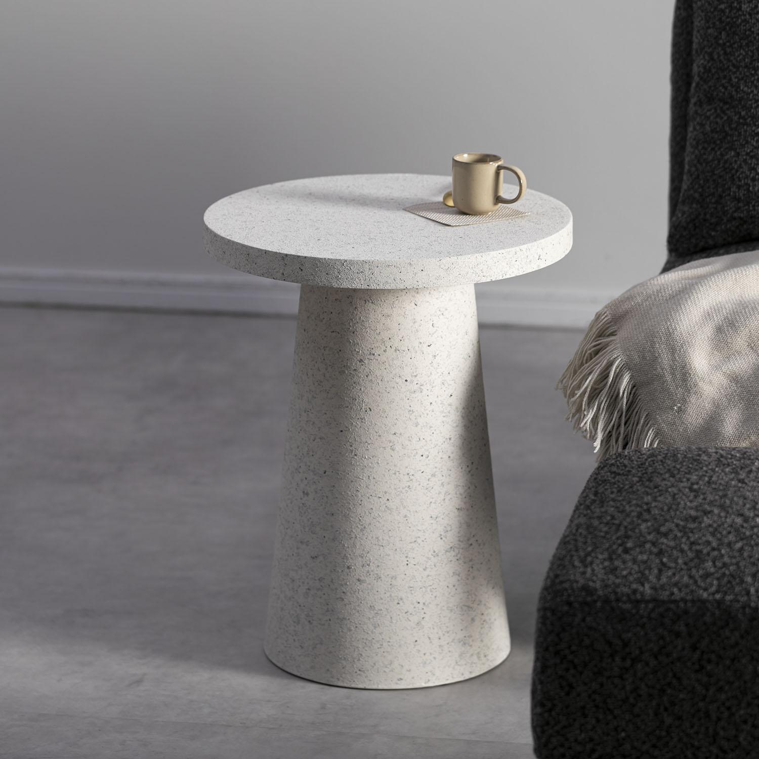 テラゾーライク サイドテーブル コーン 幅40×奥行40×高さ50㎝ azumaya