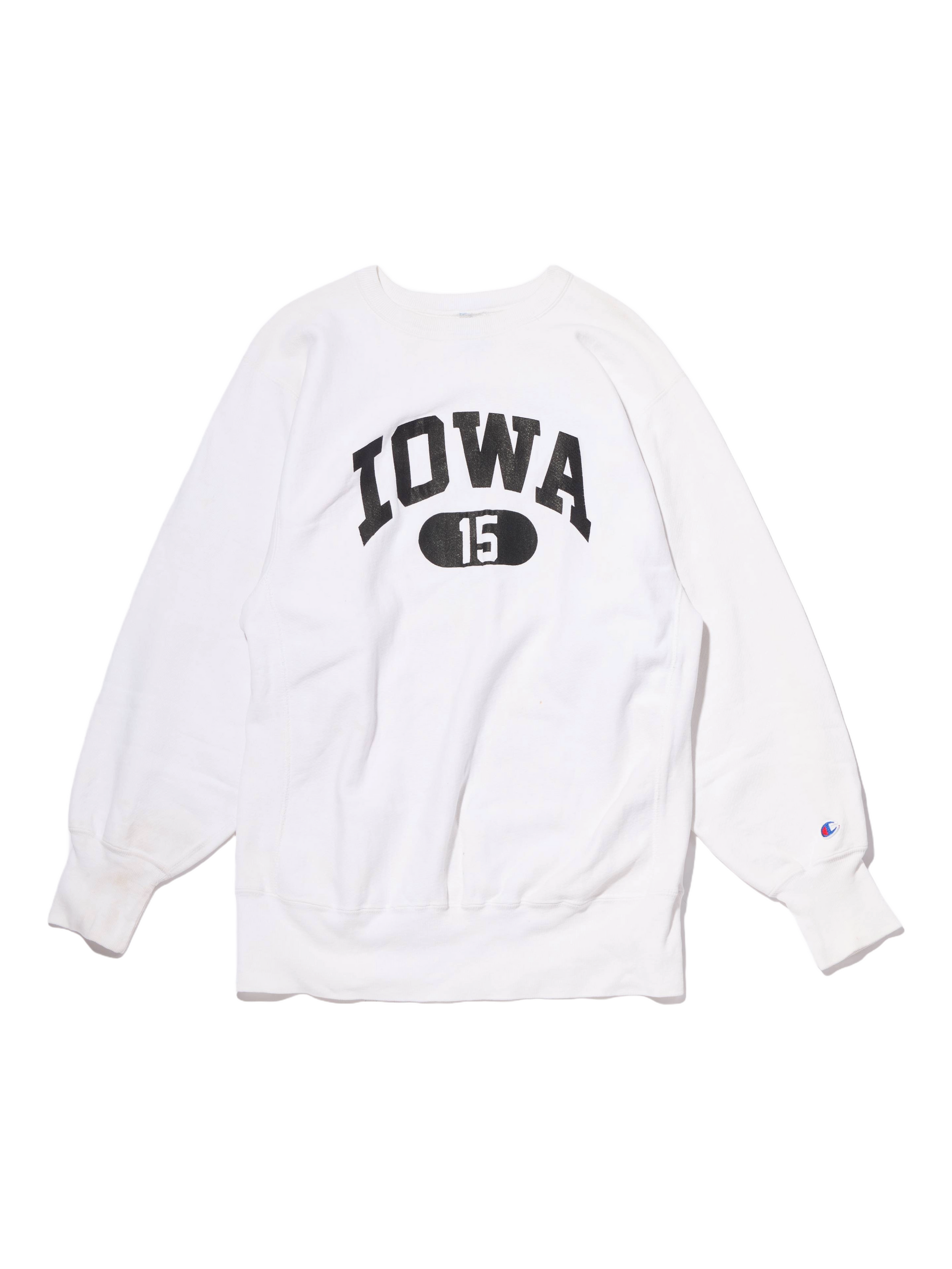 1990s チャンピオンのリバースウィーブスウェット（IOWA）[ホワイト