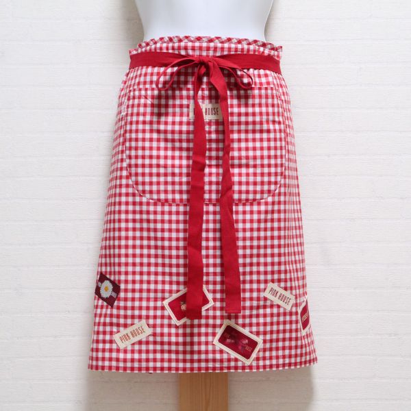 赤ギンガムワッペンエプロン - ピンクハウス通販｜リサイクル