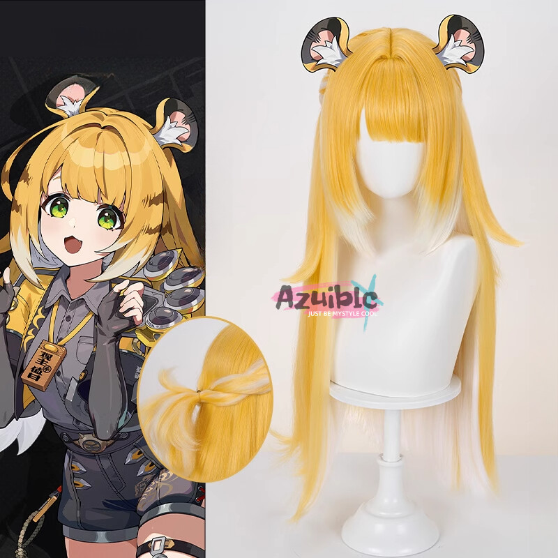 Azuiblc ゼンゼロ フーフー（福福）ウィッグ カツラ コスプレ道具Azm07
