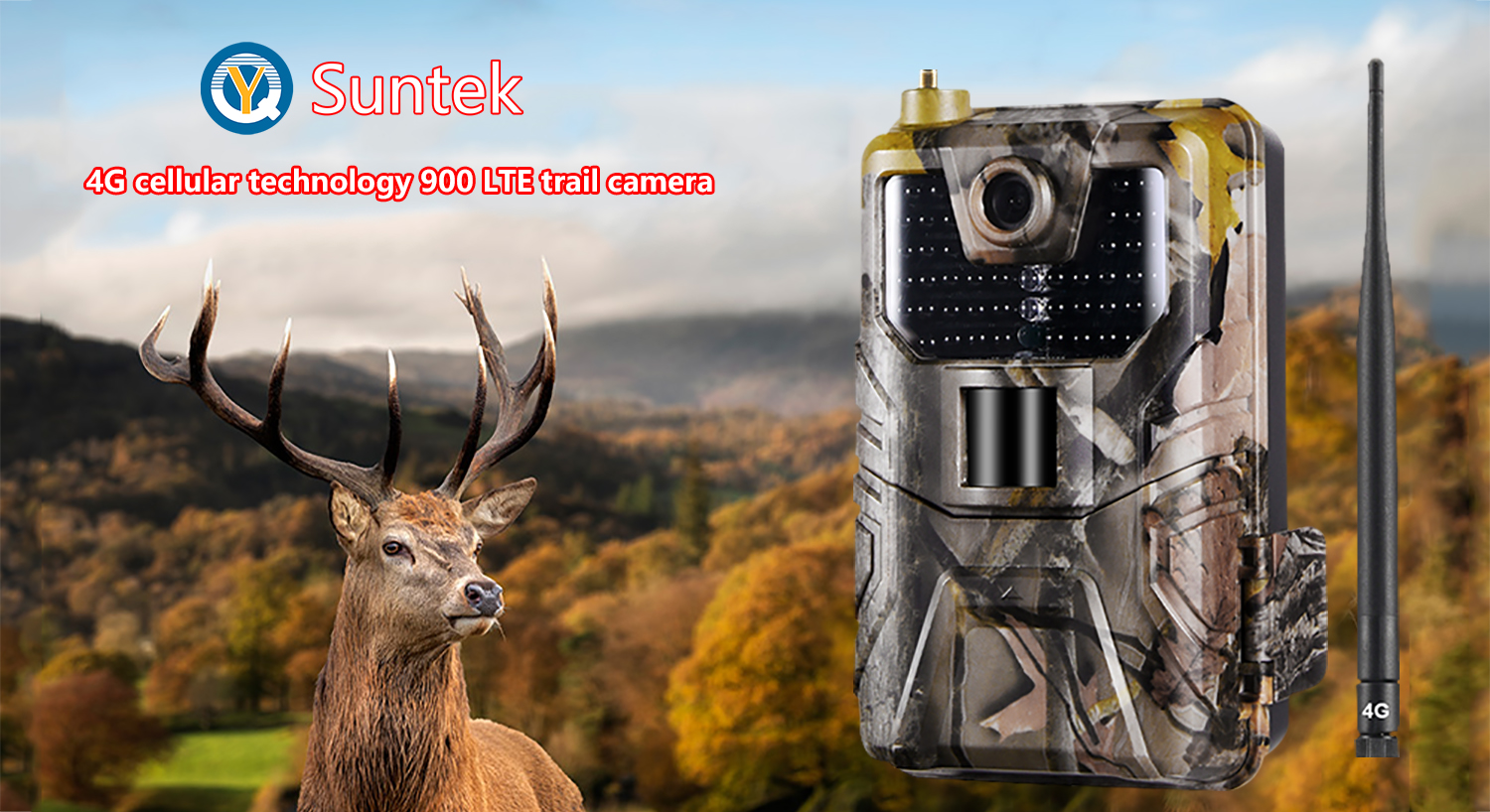 Suntek 4K 120MP 4G Wildlife Trail Camera HC-900Pro with APP Live