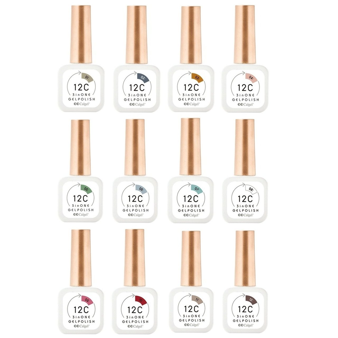 カルジェル 12Cノンワイプ スリーインワン ジェルポリッシュ 全12色