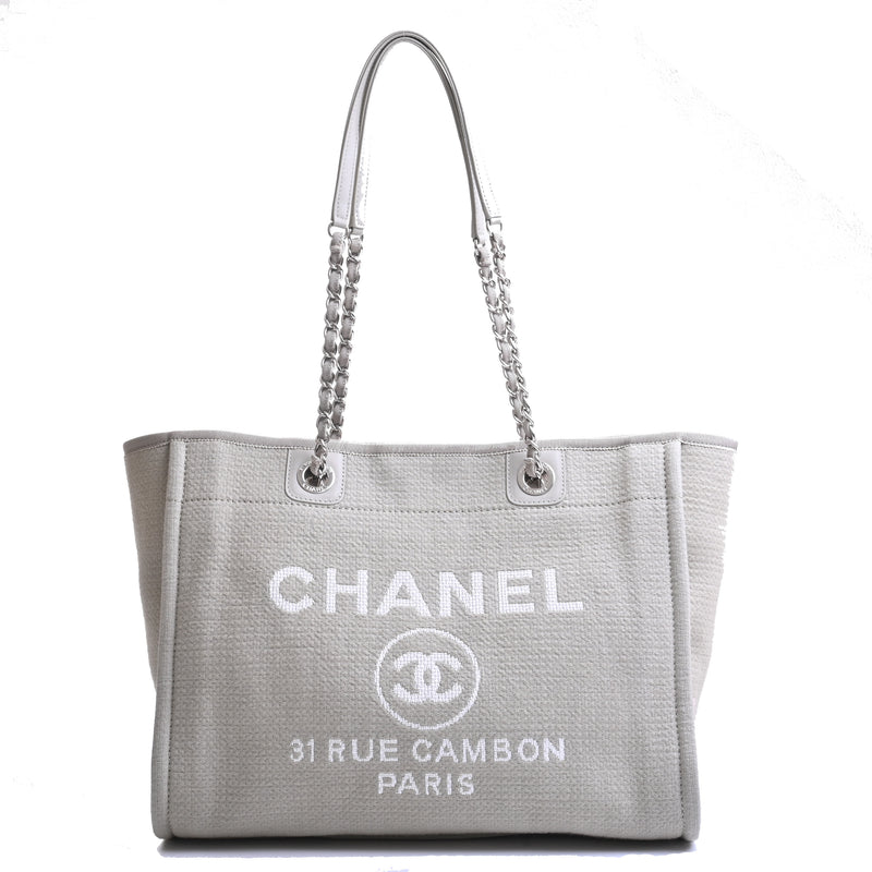 シャネル 22SS 新作 ドーヴィル ポーチ付き コットン W34cm約