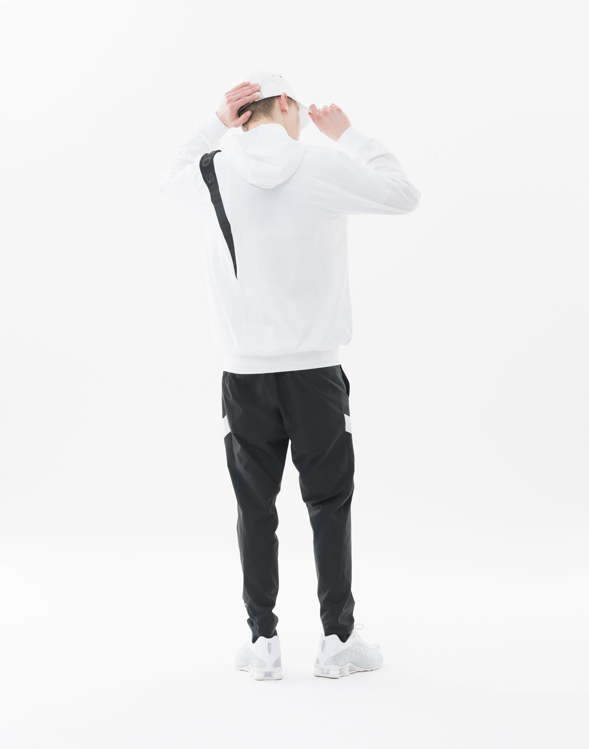 CRONOS Advanced Rash Guard Zip-Up Hoodie【WHITE×BLACK】