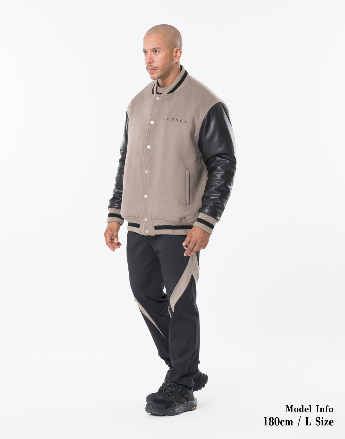 CRONOS STRETCH VARSITY JACKET【TAUPE】