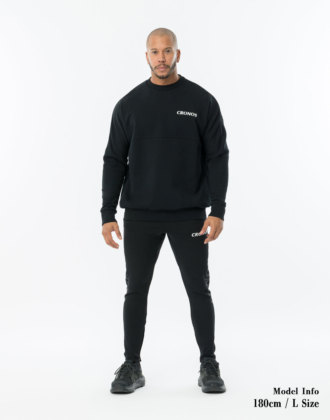 CRONOS PATCHWORK SWEAT【BLACK】