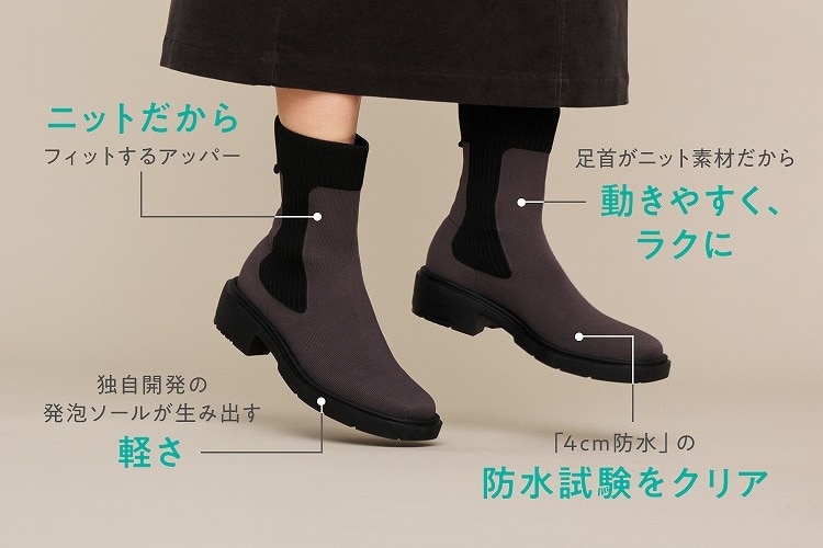 軽い/防水/洗える】サイドゴアブーツ / steppi | ファッション通販