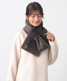 PAUL & JOE ACCESSOIRES フェイクファーブローチマフラー / MOONBAT