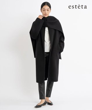 エステータ】ウールリバー ストールデザイン コート / 23区