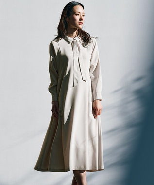 VERYコラボ】トリアセダブルジョーゼット つけ襟 ボウタイワンピース