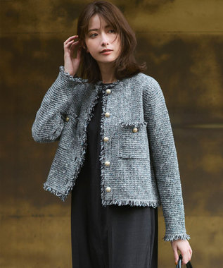 見上愛さん着用/新色追加/VERY掲載】ツイード ニット ジャケット / 23
