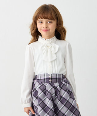 リボン付きスタンドカラーブラウス / ANY KIDS | ファッション通販