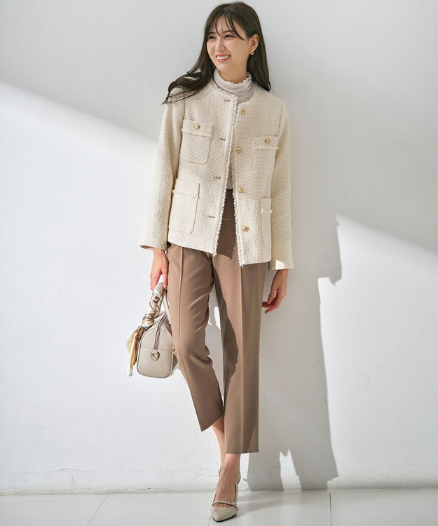 ツイードノーカラーミドル ジャケット / ANY SIS | ファッション通販