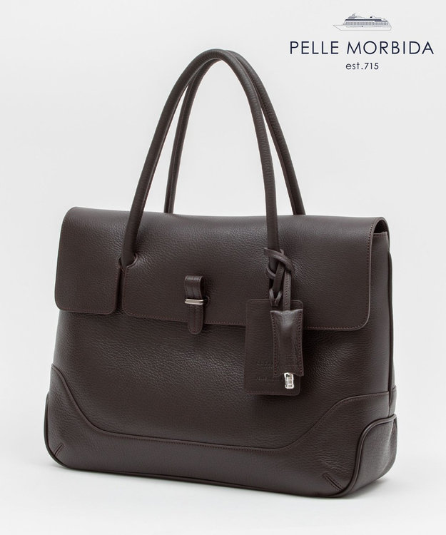 別注/日本製【PELLE MORBIDA×GOTAIRIKU】レザー フラップトートバッグ