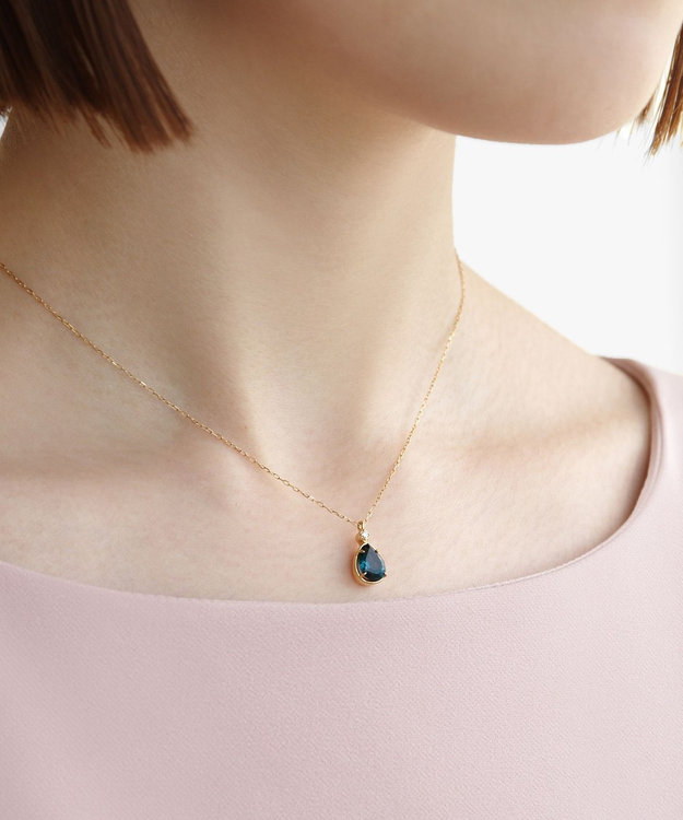 WEB＆数量限定】PIECE OF FLOWER NECKLACE K18 ロンドンブルートパーズ