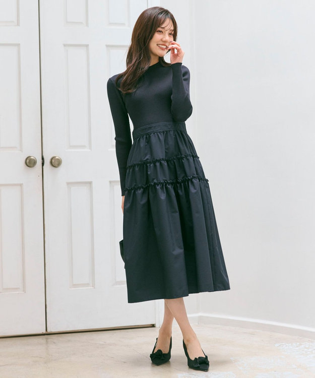 ティアードスカートドッキング ワンピース / Feroux | ファッション