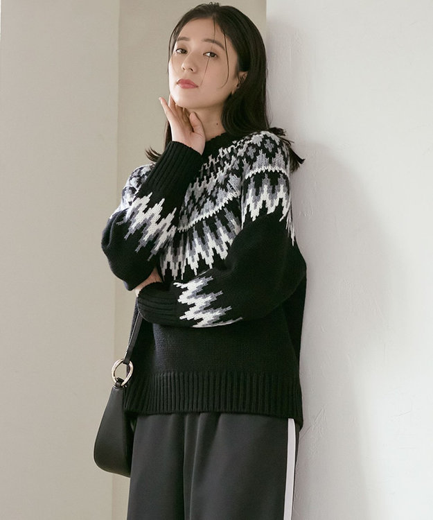 SLOW/一部店舗限定】ノルディック プルオーバー ニット / 23区 S