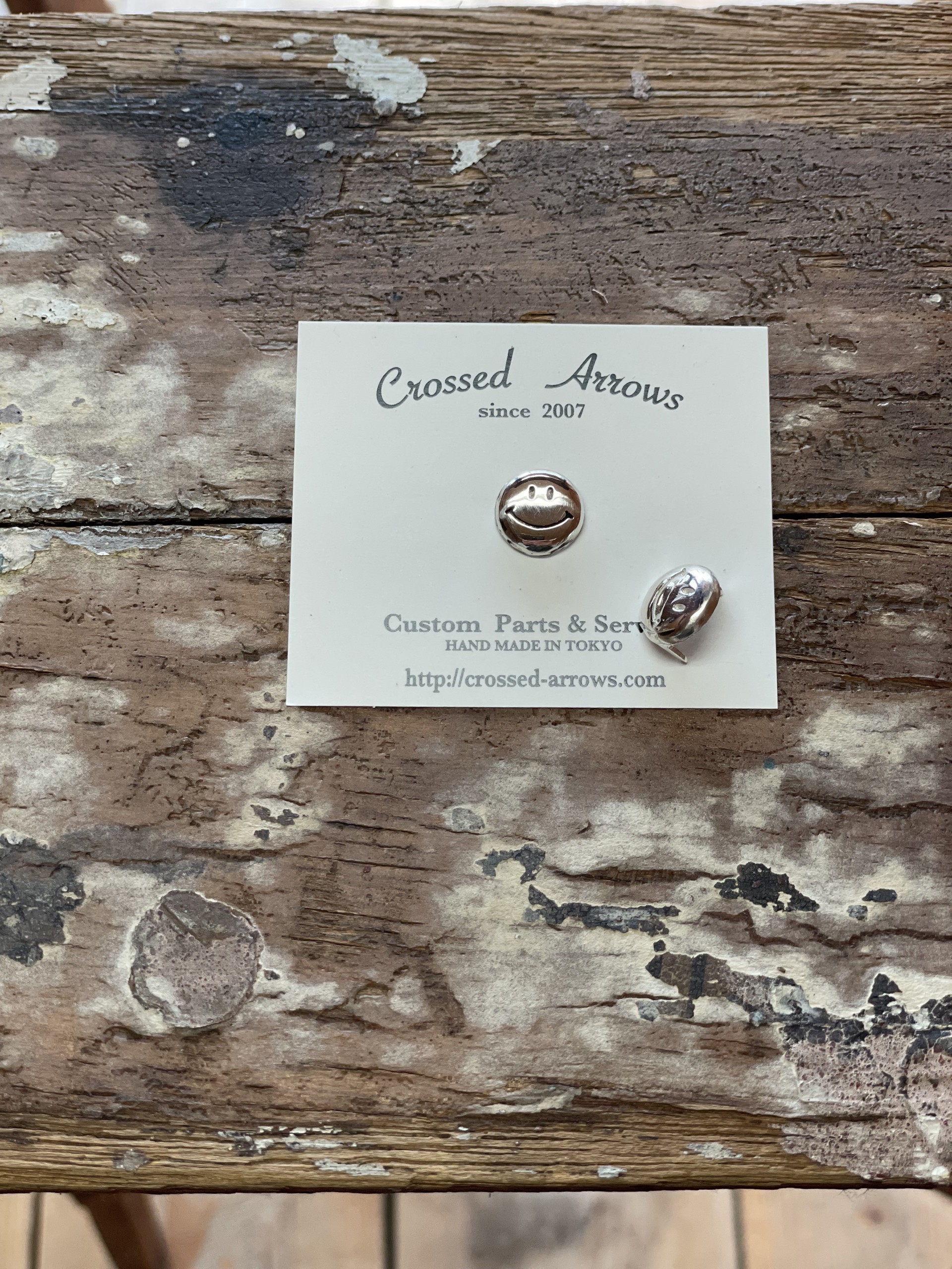 スマイル シルバー925カスタムスタッズパーツ