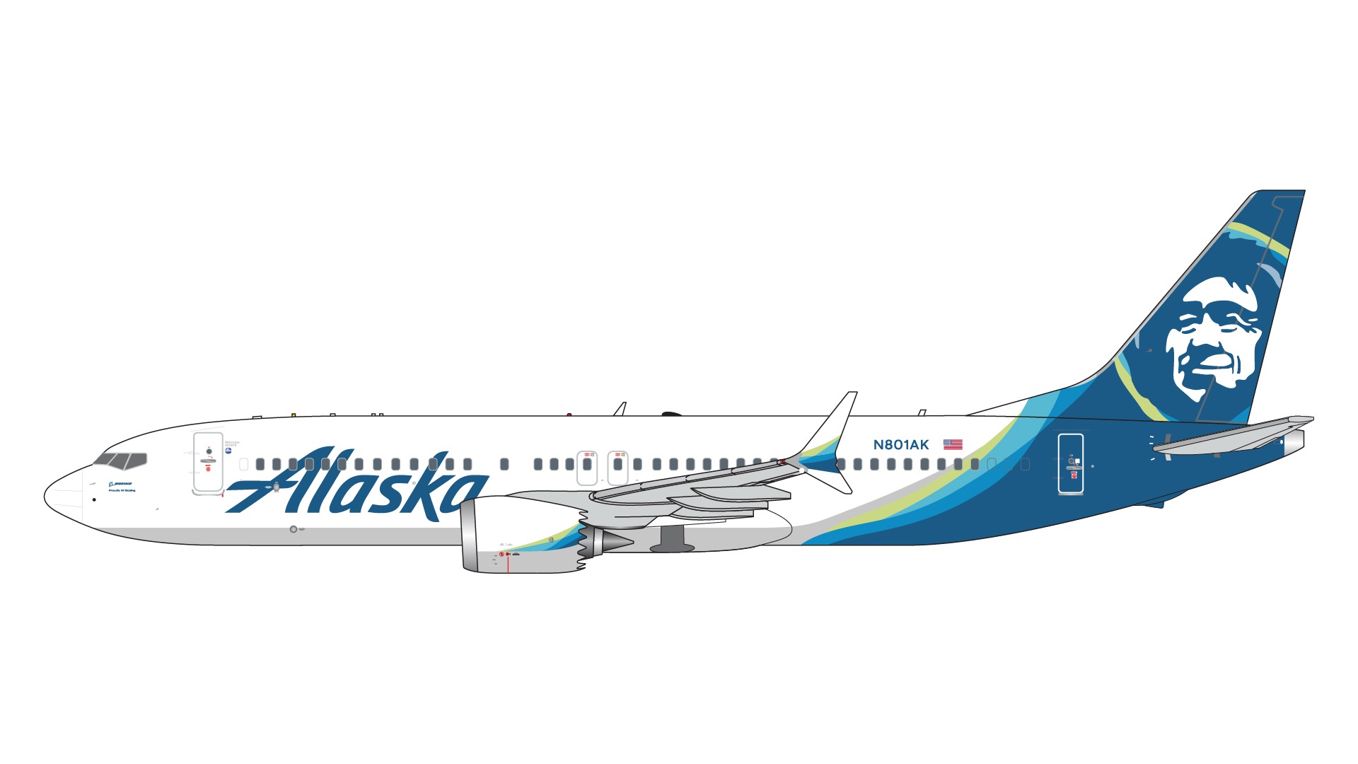 GJASA2273 GEMINI JETS Alaska Airlines / アラスカ航空 B737 MAX8