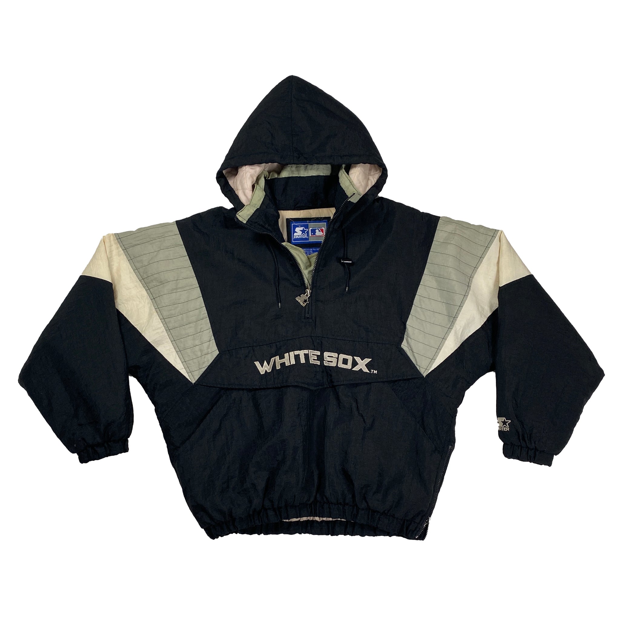 VINTAGE CHICAGO WHITE SOX MLB HEAVY HOODED STARTER JACKET