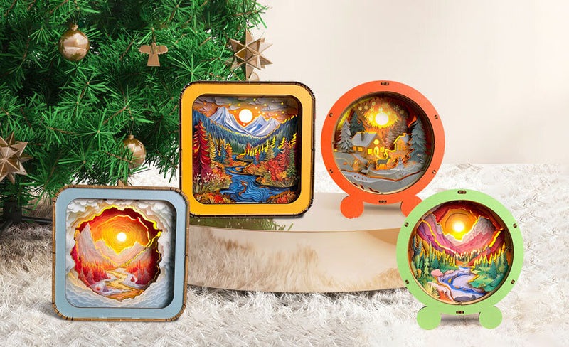 雪のクリスマス - 3Dパズルナイトランプ – Crafthub Japan