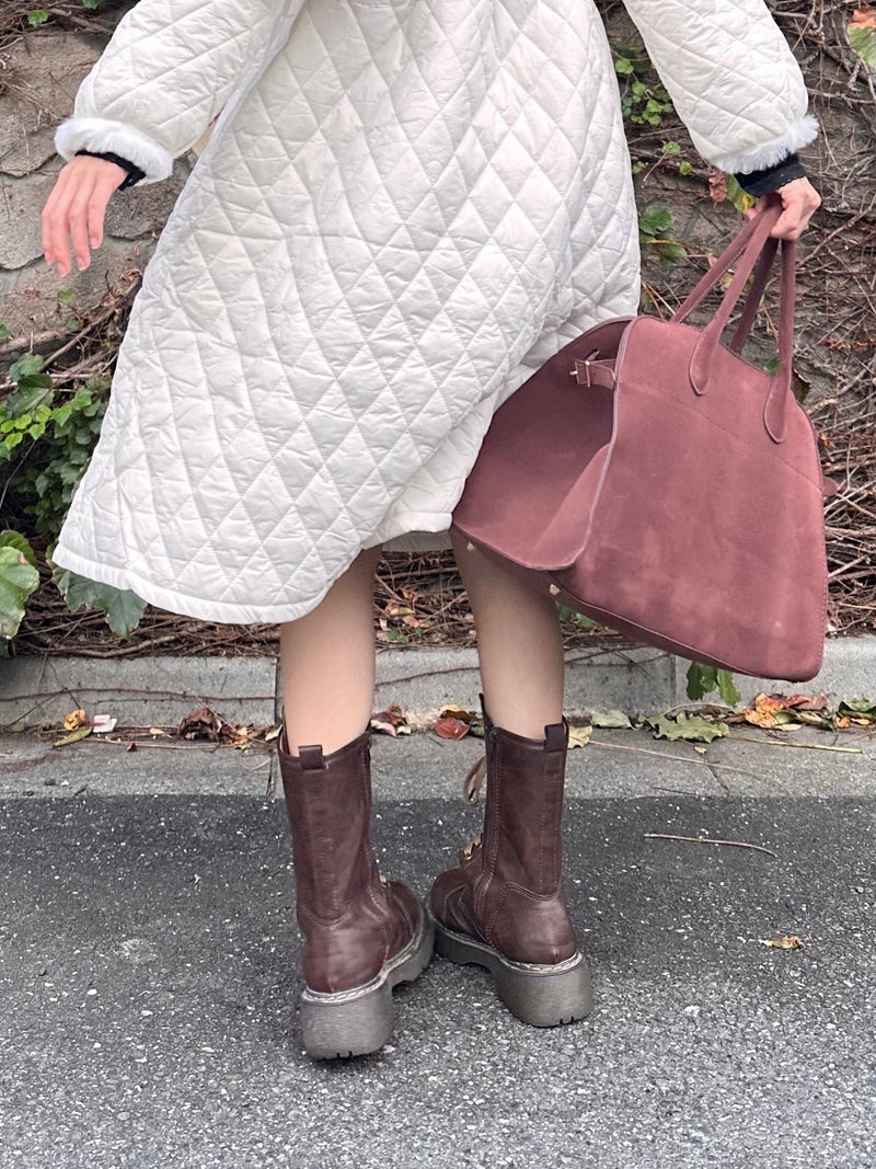 ダークブラウンレースアップブーツ DPA43497 – CRAMMY