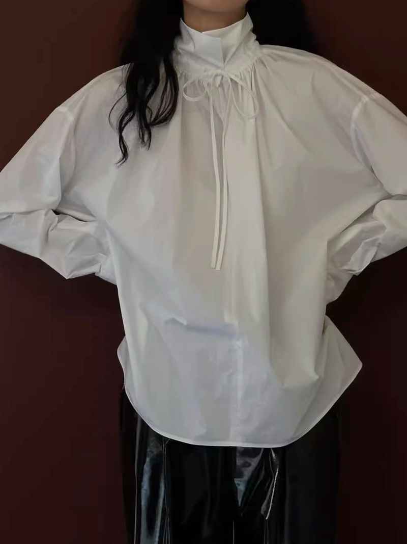 スタンドカラーリボンブラウス CPA42095 – CRAMMY