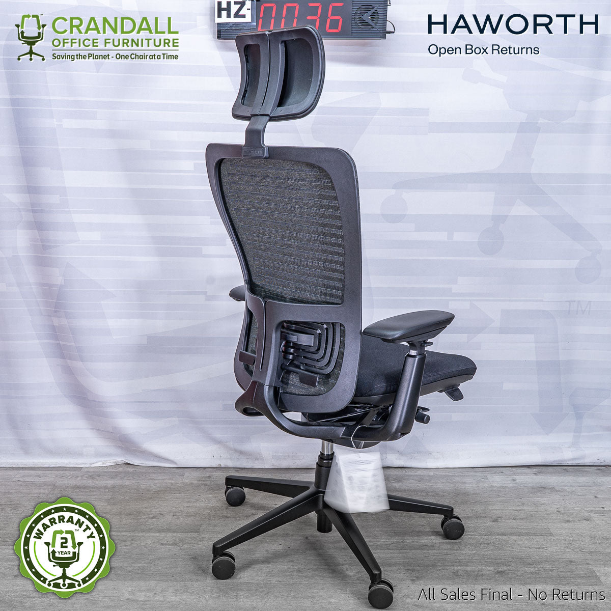 HZ-0036 - Haworth Zody with Headrest – Crandall Office Furniture